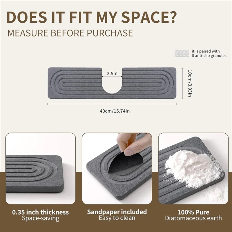 

A02M-Защитный коврик для раковины, коврик для смесителя для кухонной раковины, брызговик для смесителя для ванной комнаты, быстросохнущая водопоглощающая способность