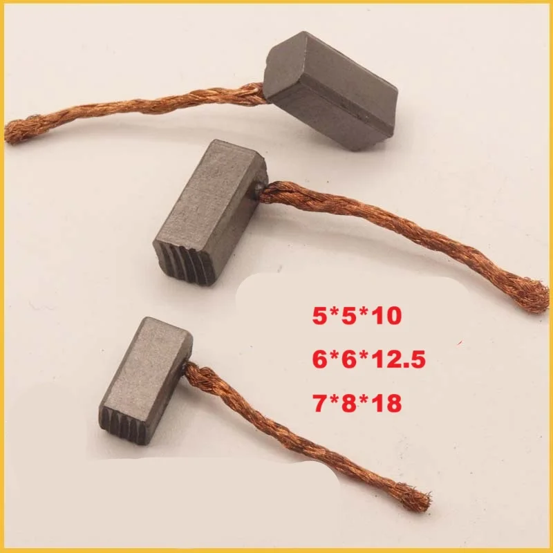 for 100pcs Micro motor car wiper brush carbon brush 5*5*10  6*6*12.5 semi copper