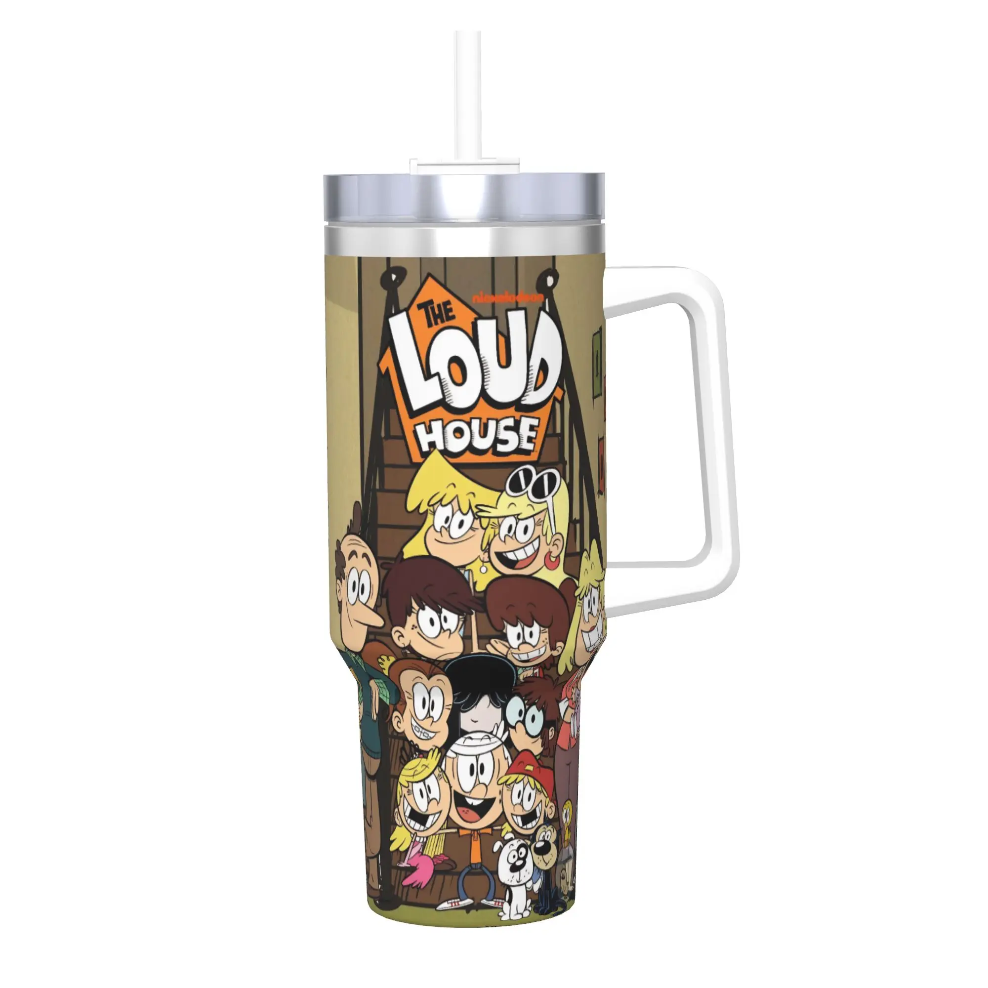 The Louds Houss  Tumbler With Straw  Stainless Steel Tumblers Mug Double Wall Vacuum Insulated for Cold Or Hot 40oz