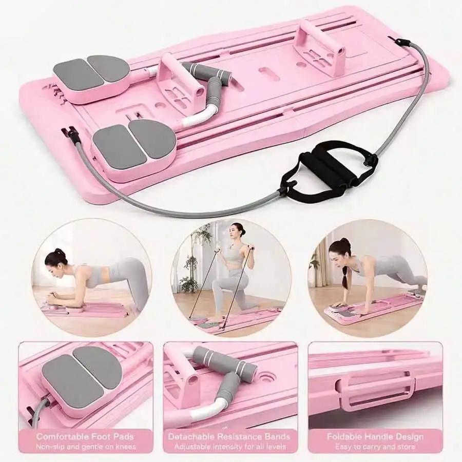 8-In-1 Multifunctional Folding Pilates Board - Pilates Equipment - PP Material, And Reliable, Anti-Deformation, Stable Flat Desi