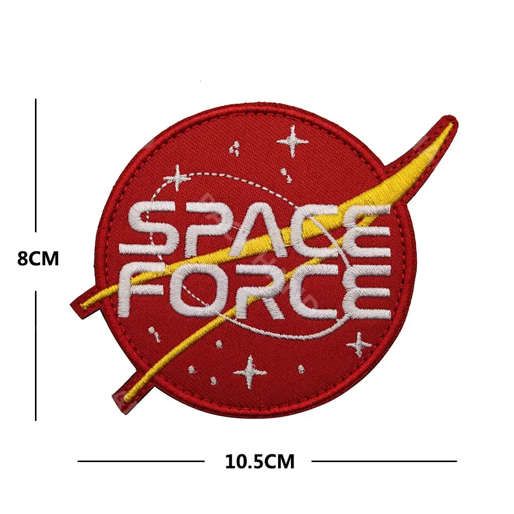 US Space Force Space Logo Embroidered Badge Morale Badge Magic Patches Fabric Decal Military Acessories Embroidery Patches