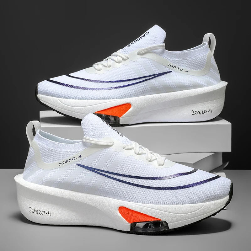Men's Lightweight Running Shoes - Breathable Low-Top Sneakers with Cushioned Soles, Arch Support, and Anti-Slip Texture