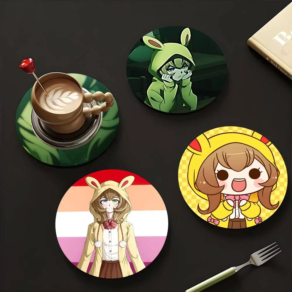 1pc Aiko Umesawa Anime characters Wooden Coaster Colour Printing Cup Mat Home Desk Decoration Gifts