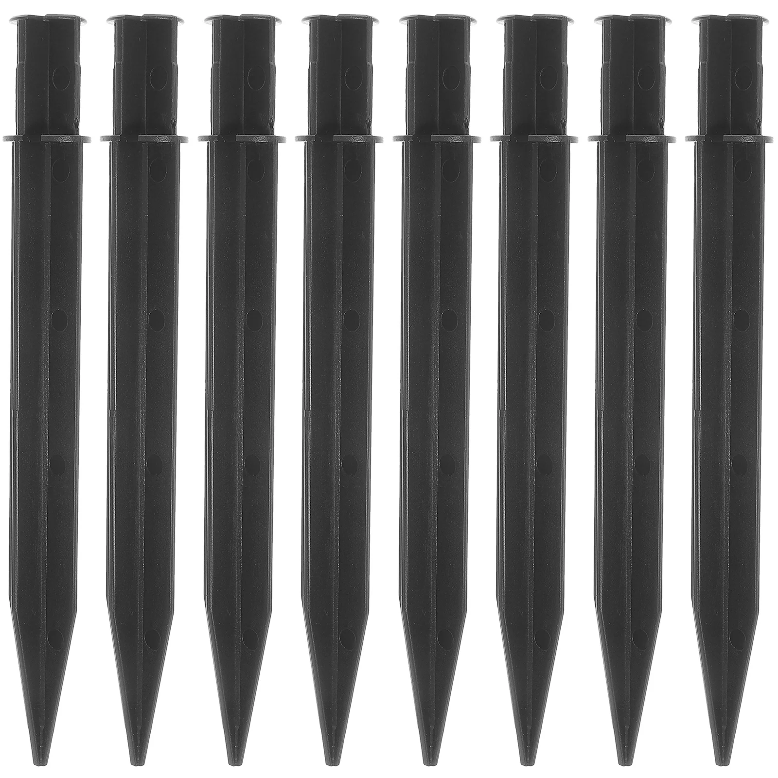 8Pcs Ground Cone Stake Spike Garden Solar Lamp Stakes for Outdoor Lights Plastic Lawn Replacement House