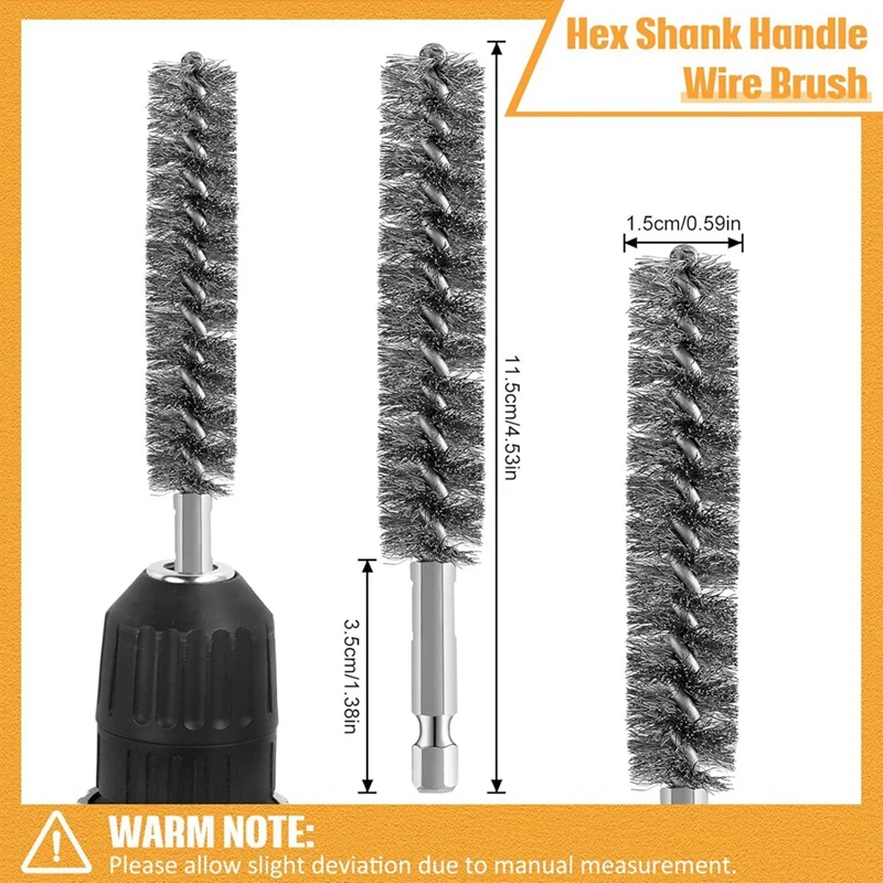 DTA5 40 Pcs Bristles Wire Brush Power Drill Cleaning, Stainless Steel Abrasive Spiral Brushes for Rust Removal Cleaning