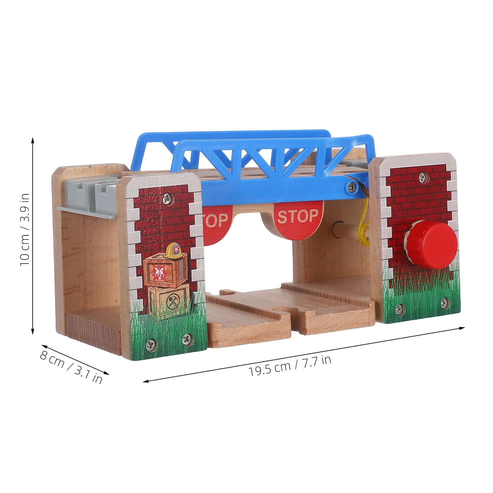 Acessórios de trilhos de trem de madeira Ponte de elevação para ferrovia aumenta a criatividade com experiência de jogo educacional