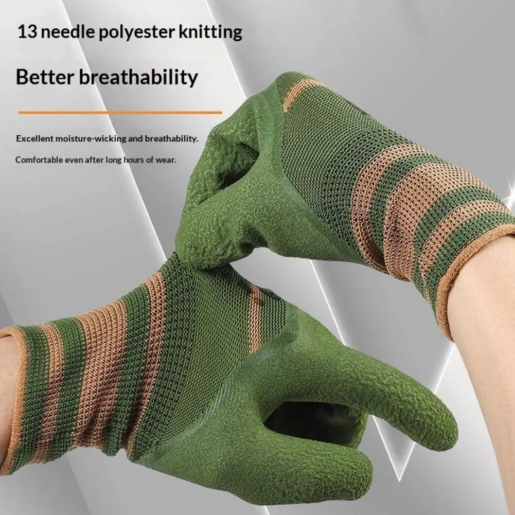 1Pair Tire Rubber Gloves Wear-resistant Non-slip Work Glove Labor Protection Gloves Home Gardening Gloves Maintenance Glove