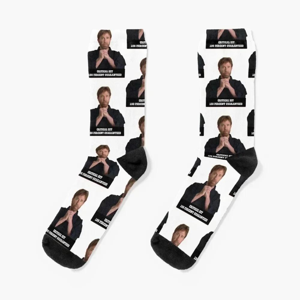 

Chuck Norris Critical Hit Socks gift with print valentine gift ideas Men's Socks Women's