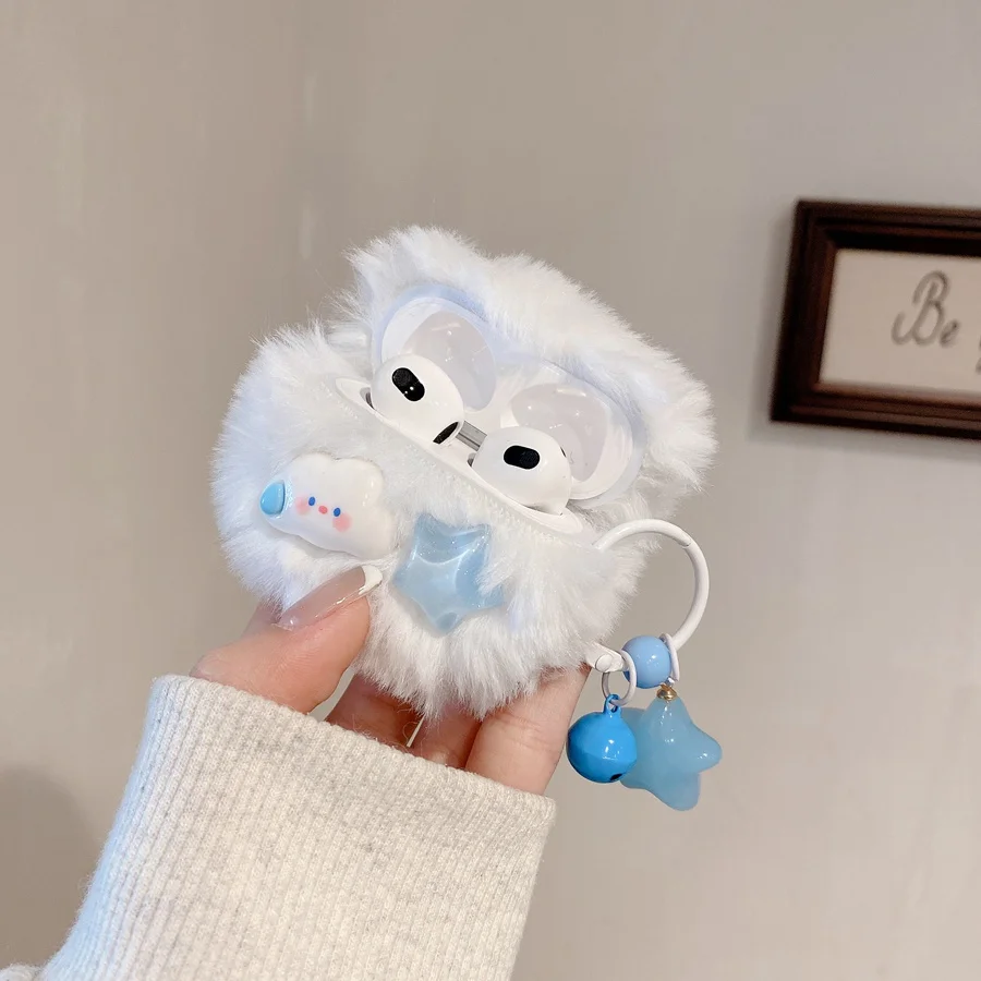 Para apple airpods 4 caso airpods pro 2/airpods 3/airpod 2 capa bonito estrelas pingente moda fone de ouvido capa air pods pro