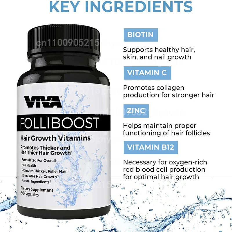 

Hair Growth Vitamins, Biotin Supplements, Collagen Stimulants, Including Saw Palm, Vitamin D3, Etc. -60 Capsules