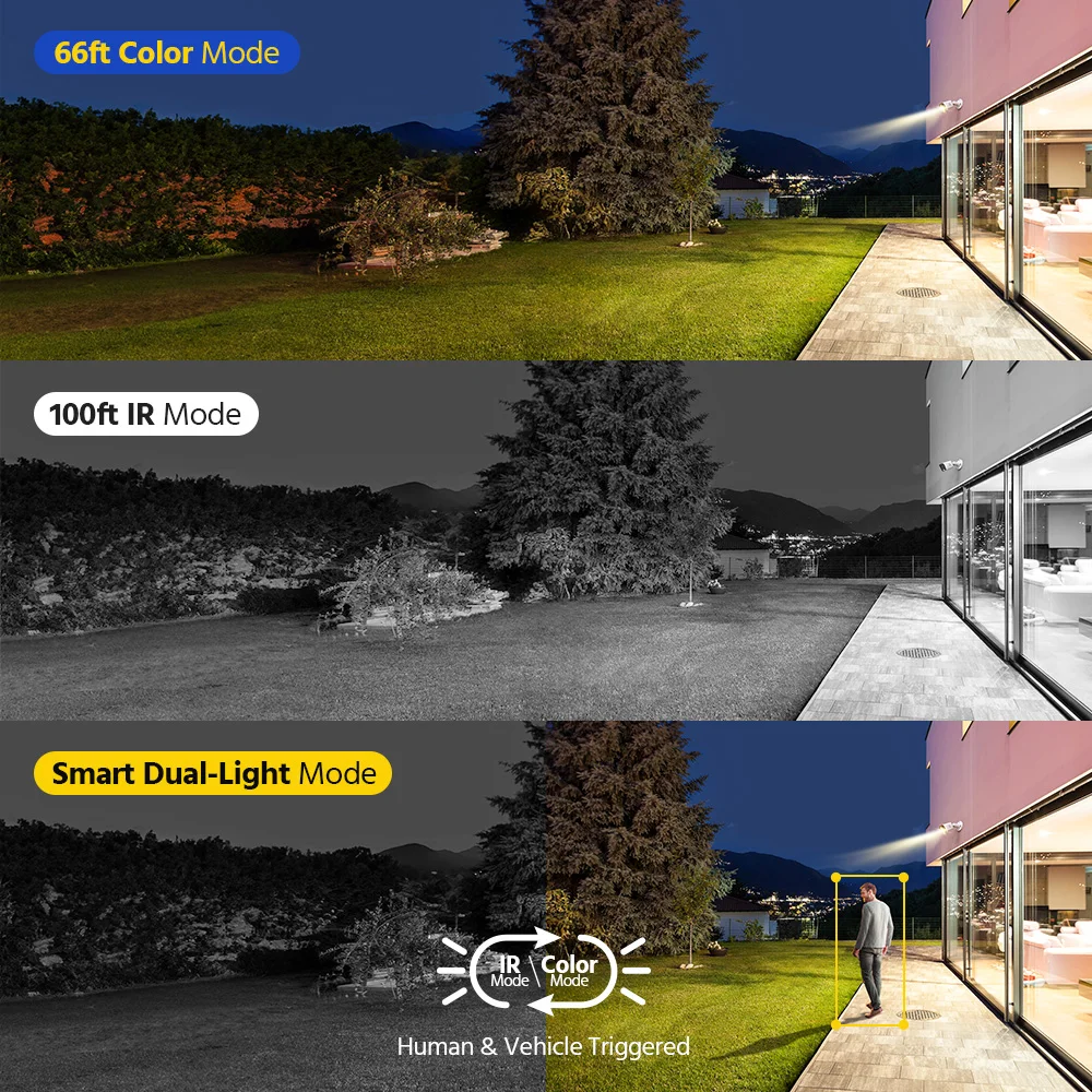 

ANNKE 4K 8MP 4pcs Set For Professional Surveillance TVI Analog Camera Smart Hybrid Light CCTV Security Camera IP67 WDR