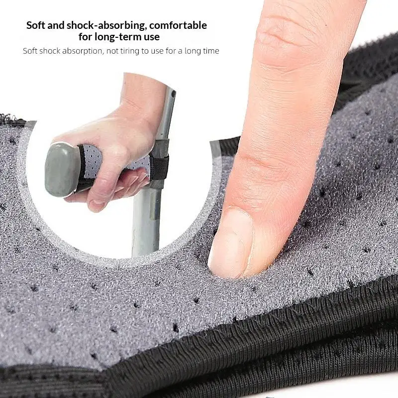 Almohadillas de confort para muletas de antebrazo, empuñaduras antideslizantes, amortiguación suave para movilidad a larga distancia y ayuda para caminar