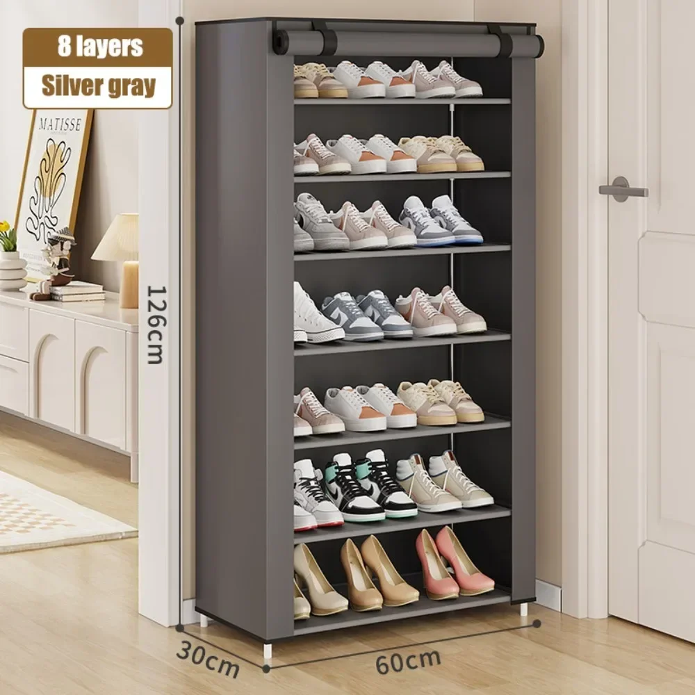 Shoe Cabinet Dustproof Fabric Multilayer Storage Shoes Rack Moisture-proof Simple Large Capacity Economic Type Shoe Rack Cabinet