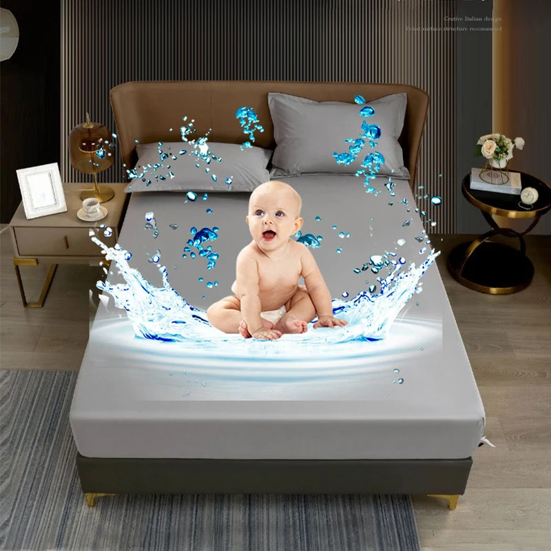 

Infant Waterproof Mattress Covers Protector Breathable Bed Fitted Sheet With Elastic Band For Adult Baby
