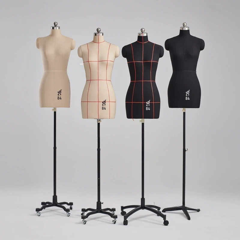 Female Mannequins for Clothing Design Professional Bust Modeling Sewing Mannequins with Stand Metal Base Can Be Pinned