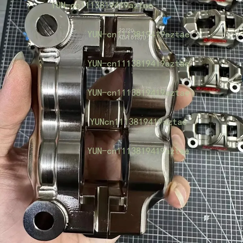 GP4 484 Electroplated Nickel Silver Brake Caliper Brake Pump Modified Large‑Displacement Universal Replacement Accessory