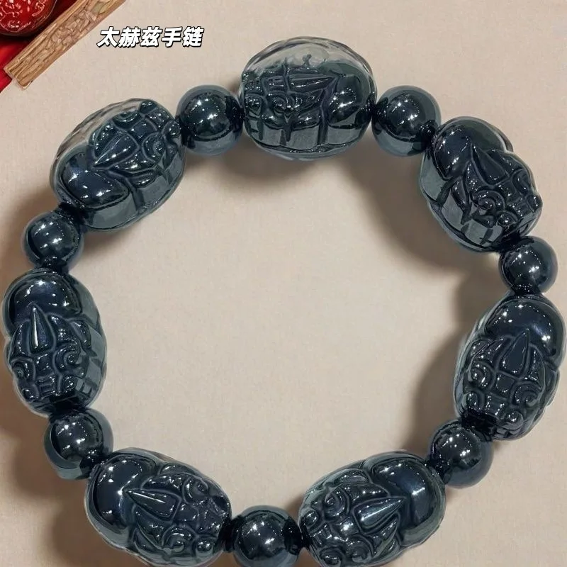 

Pixiu Терагерцовый камень резной браслет Pi Xiu с одной петлей унисекс модные украшения