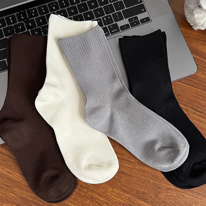 

Birdtree-Casual Long Stockings For Women, Contain Silk Wool, Jacquard, Comfortable Warm Socks, 2024 Autumn Winter New P40404QM