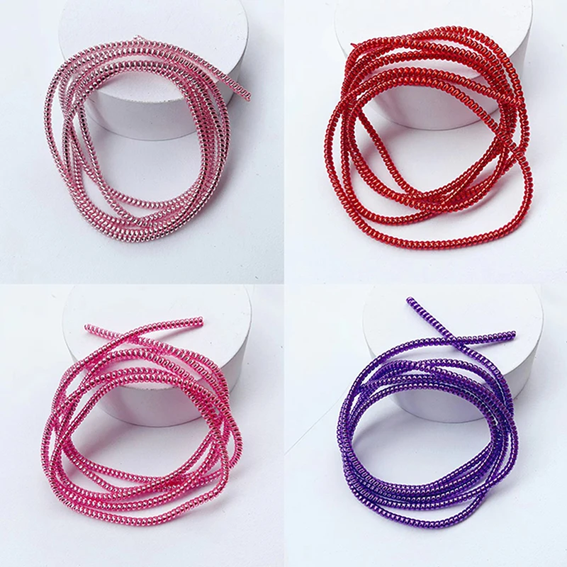 1.6M Plating Color TPU Spiral USB Charging Cable Protector For IPhone/Samsung Huawei Earphone Cord Line Protection Winding Cable