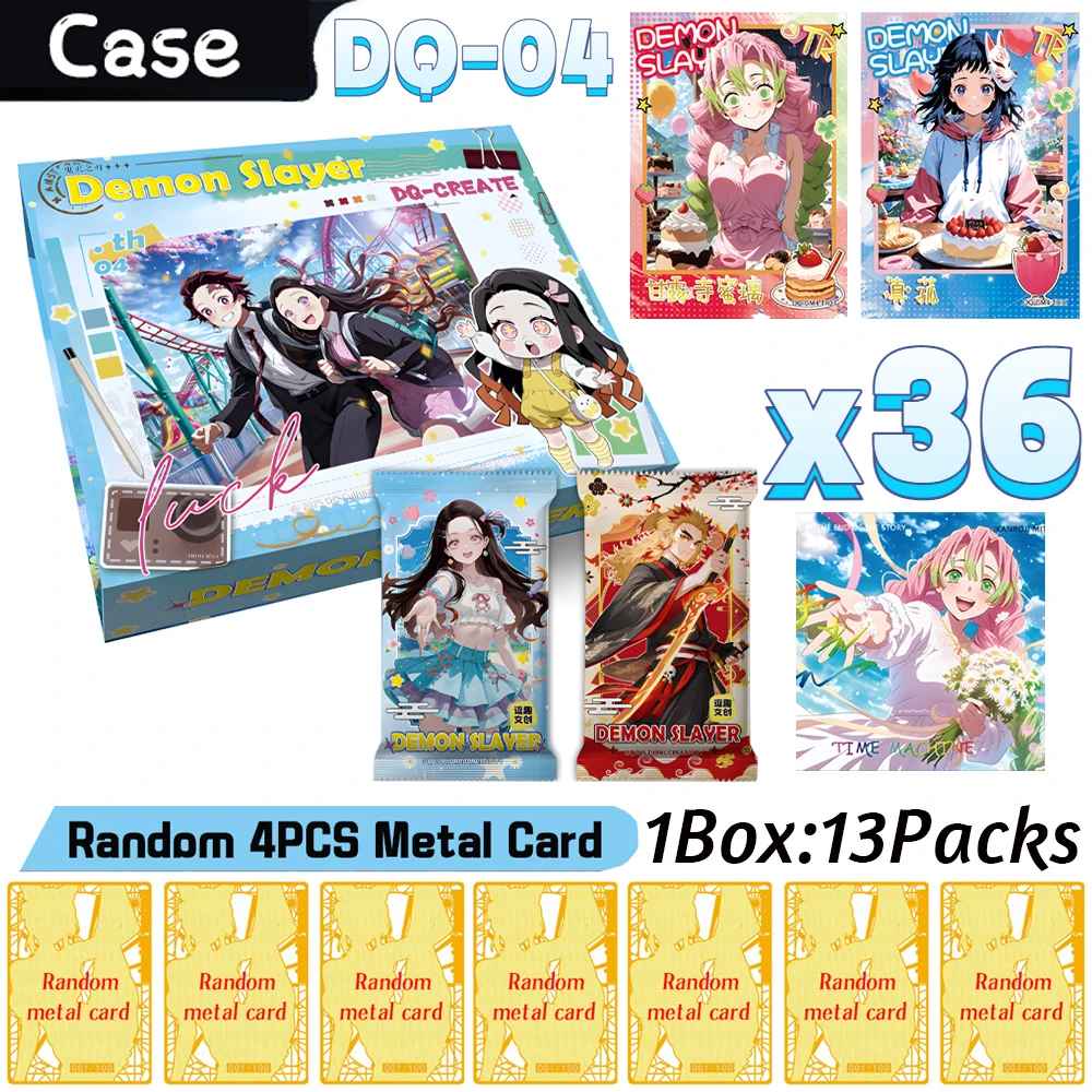 

Wholesale Case Douqu Wave 4 Demon Slayer Cards Eternal Summer Hobby Game Trading Card Doujin Booster Box Toy Gift