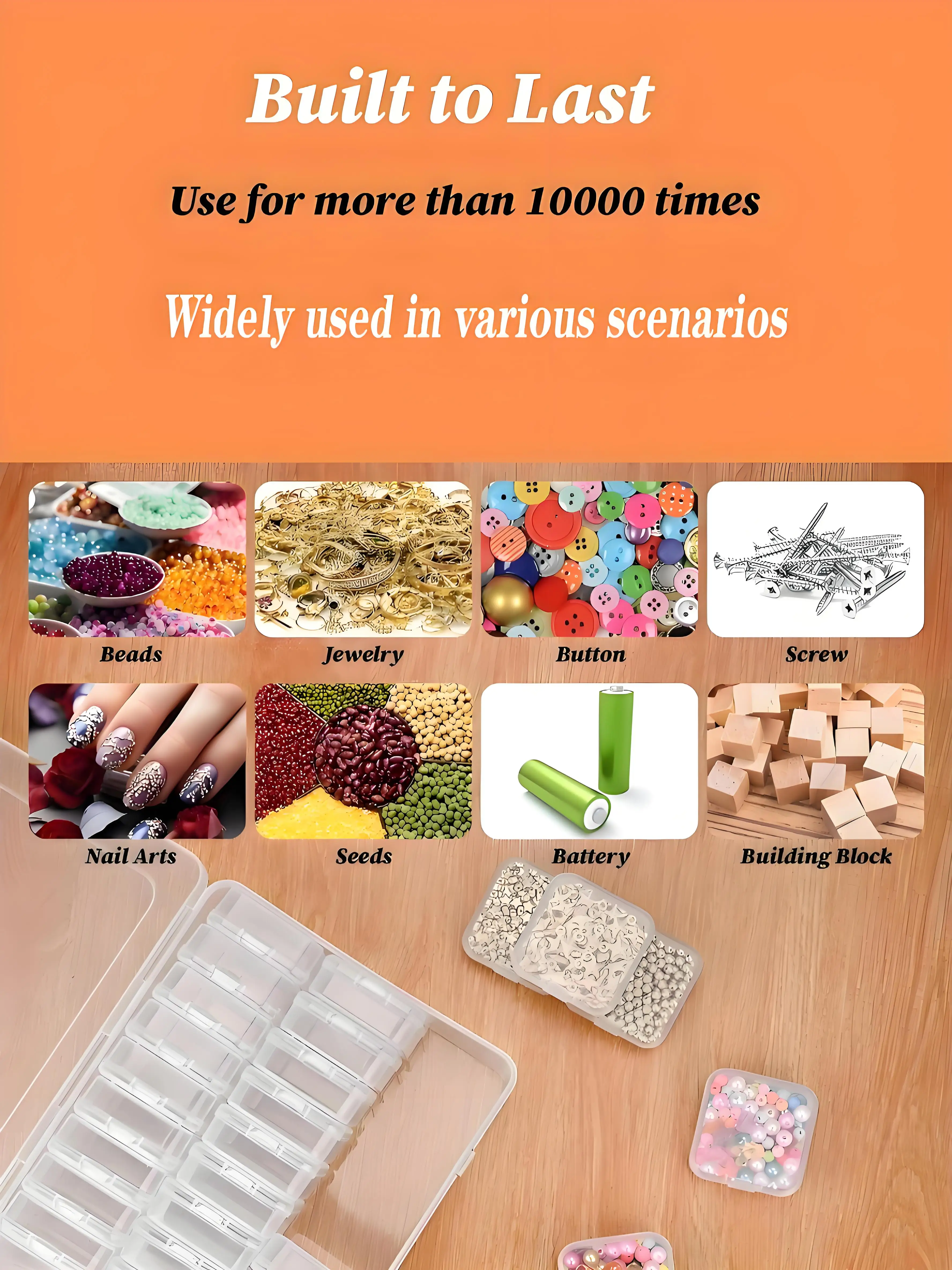 30pcs Transparent Plastic Storage Box Mini Grid Set
