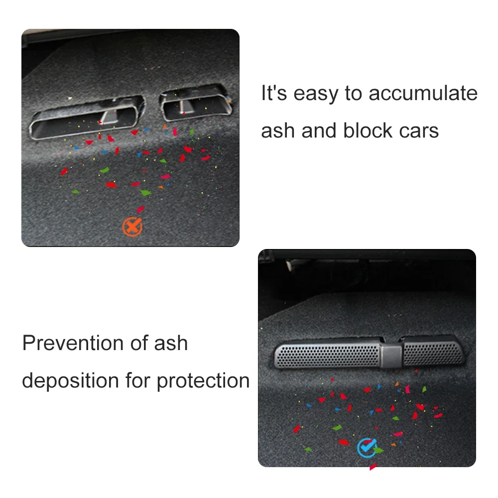 

Protector Cover 2Pcs/Set Under Seat Air Conditioner Duct Outlet Covers Car Air Vent Cover