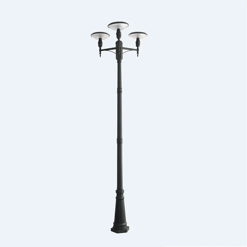 

Modern Aluminum LED Solar Garden Light Three-Head Full Moon Splicing Rod IP65 Rating for Public Park Projects