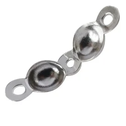 solid 925 Sterling Silver Knot Cover Necklace End Cap Crimp Beads, DIY jewelry making accessories