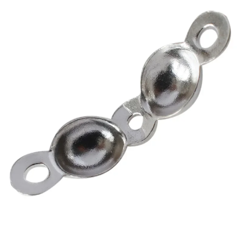 Solidna 925 Sterling Silver Knot Cover naszyjnik zaślepka szydełkowane koraliki, akcesoria do wyrobu biżuterii DIY