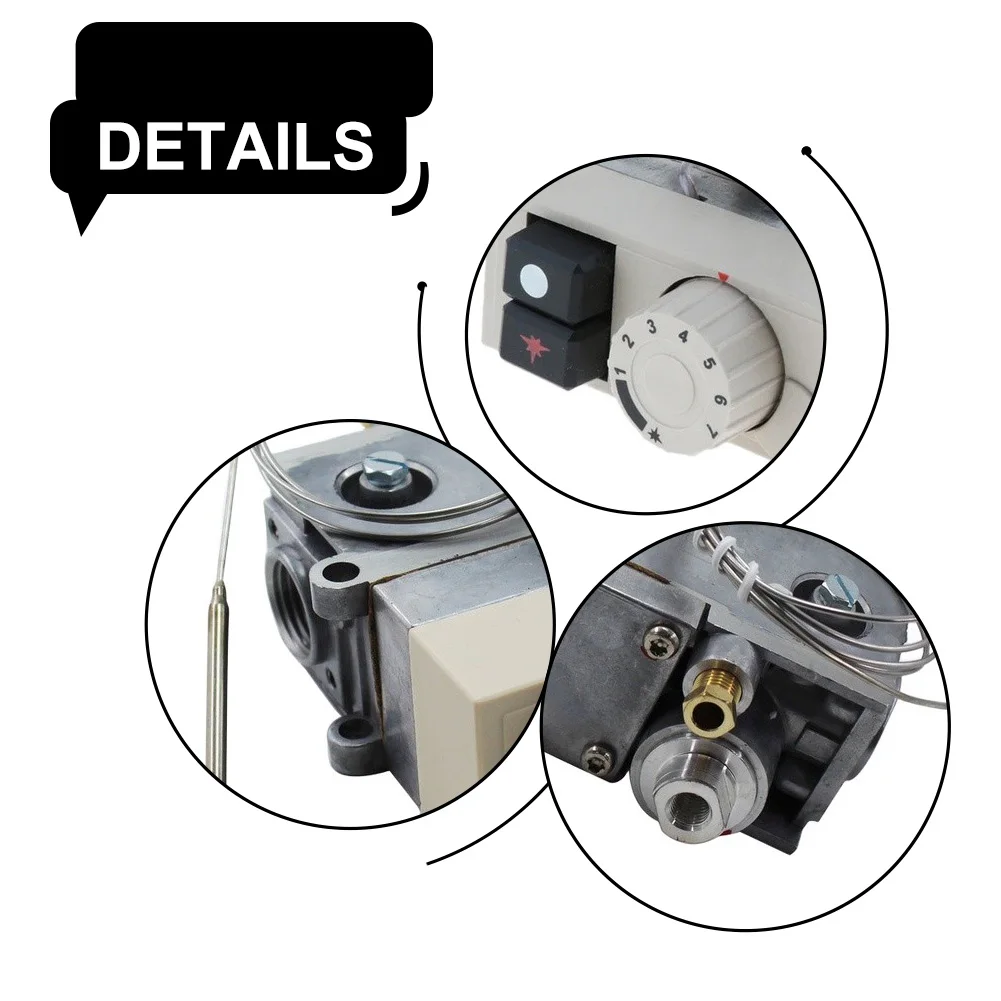 100-340C Fryer Temperature Control Valve 710 Thermostat Plastic Gas Flow Regulator With Flame Safety For Deep Fryer Heating Part