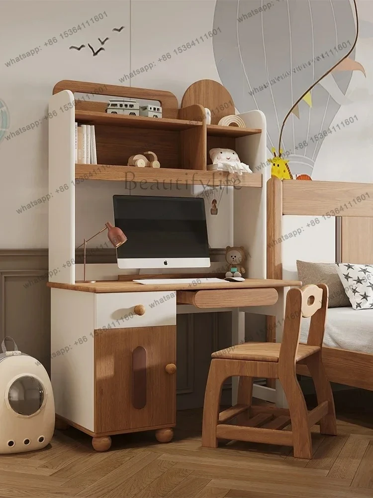 All solid wood children's desk and chair combination simple children's computer desk