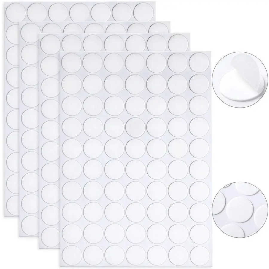 

280 шт. двусторонних клейких точечных наклеек, съемные круглые прозрачные клейкие точки, не оставляющие следов, водонепроницаемые маленькие наклейки