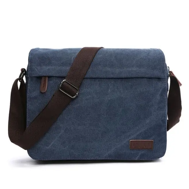 Men Canvas Casual Shoulder Crossbody Outdoor Travel Bag Male Business Messenger Solid Color Good Qualtiy Bag