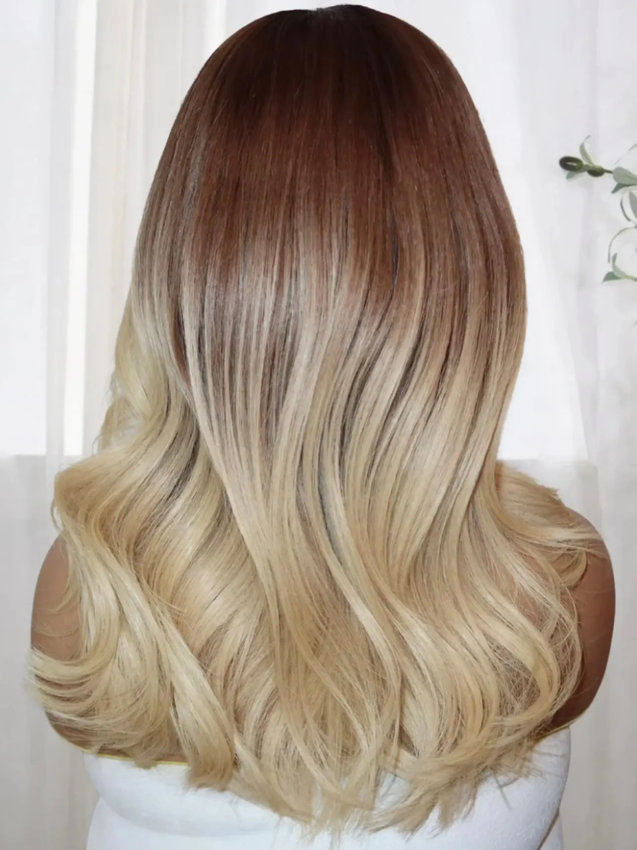 Brown Ombre Blonde Lace Front Wig Human Hair 18 Inch Middle Part Body Wave Wig For Women Highlight Honey Blonde Glueless Wig
