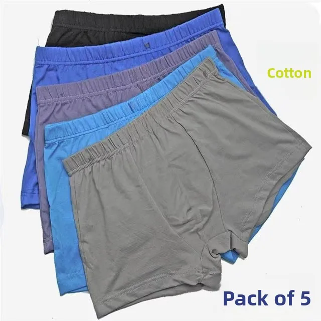 

Loose Fit Breathable Cotton Boxer Shorts for Middle-Aged And Elderly Men High Waist Four Corner Design Comfortable Swimwear