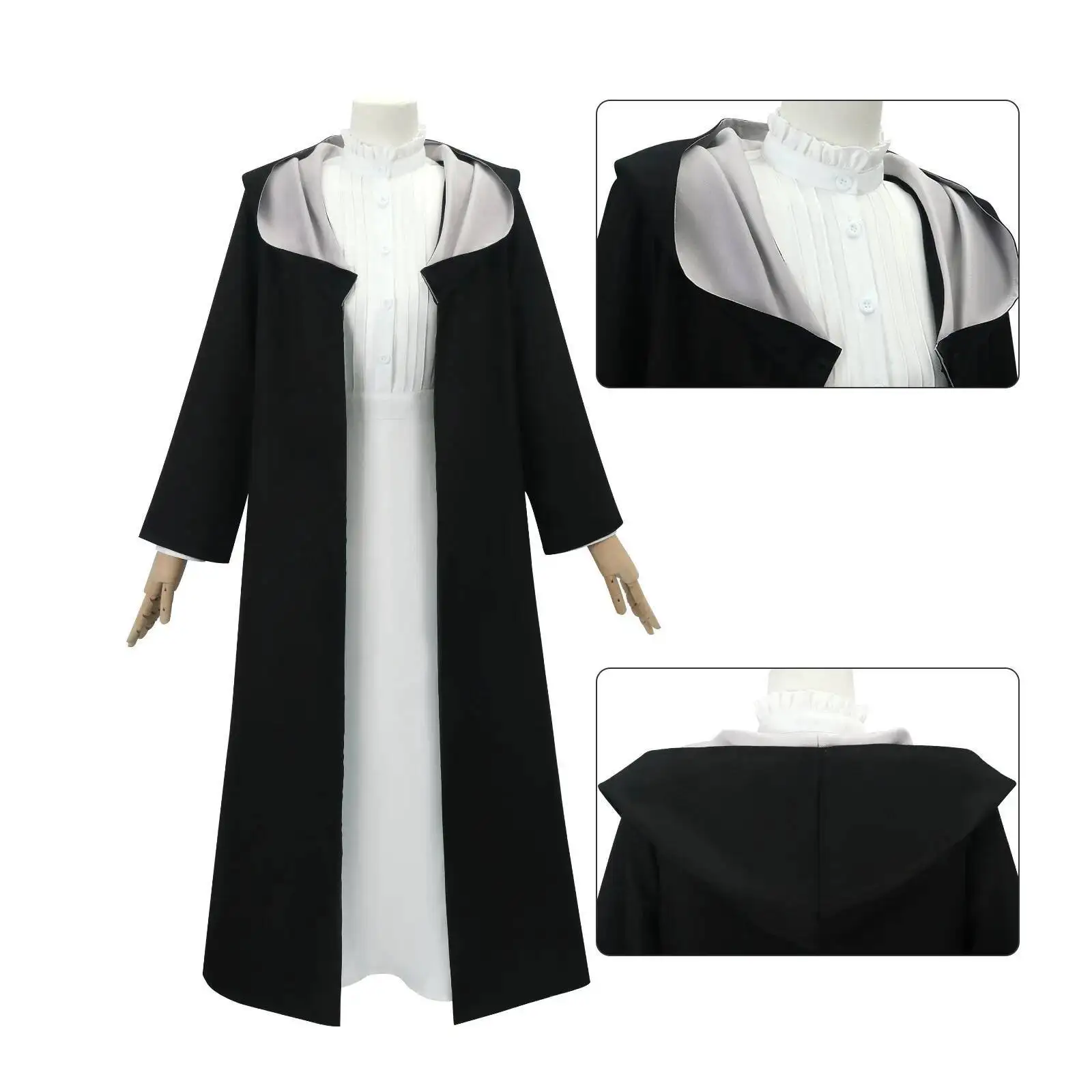 

3 Pcs Frieren At The Funeral Frieren Cosplay Magic Makes The Spirit Fulian Cosplay Anime Chinese Style Halloween Robe Women
