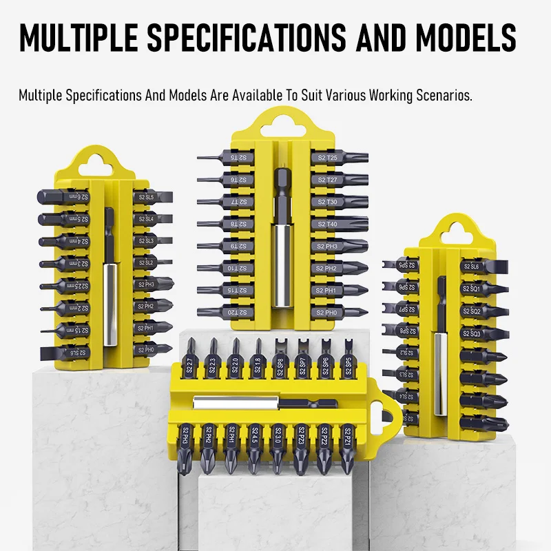 17Pcs S2 Alloy Steel Security Tamper Proof Torx Hex Star Bits Set Magnetic Holder Slotted Cross Head Screwdriver Bit