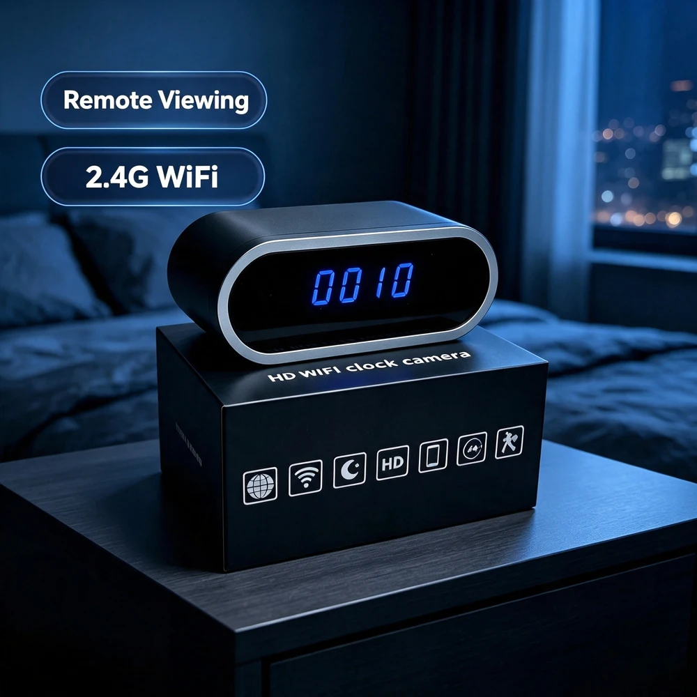 زينة سطح المكتب، كاميرا ساعة ص - مراجعة Hidden Camera Clock وسعره