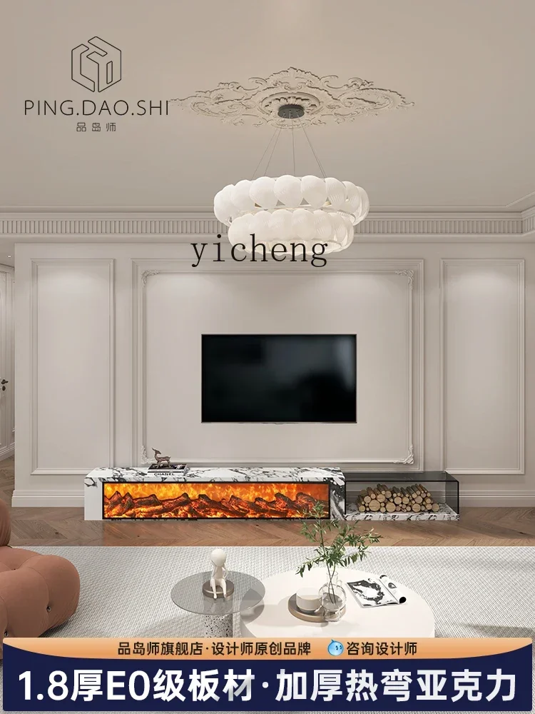 DSA 3-- TV cabinet floor-to-ceiling light  high-end living room fireplace  wall minimalist floor