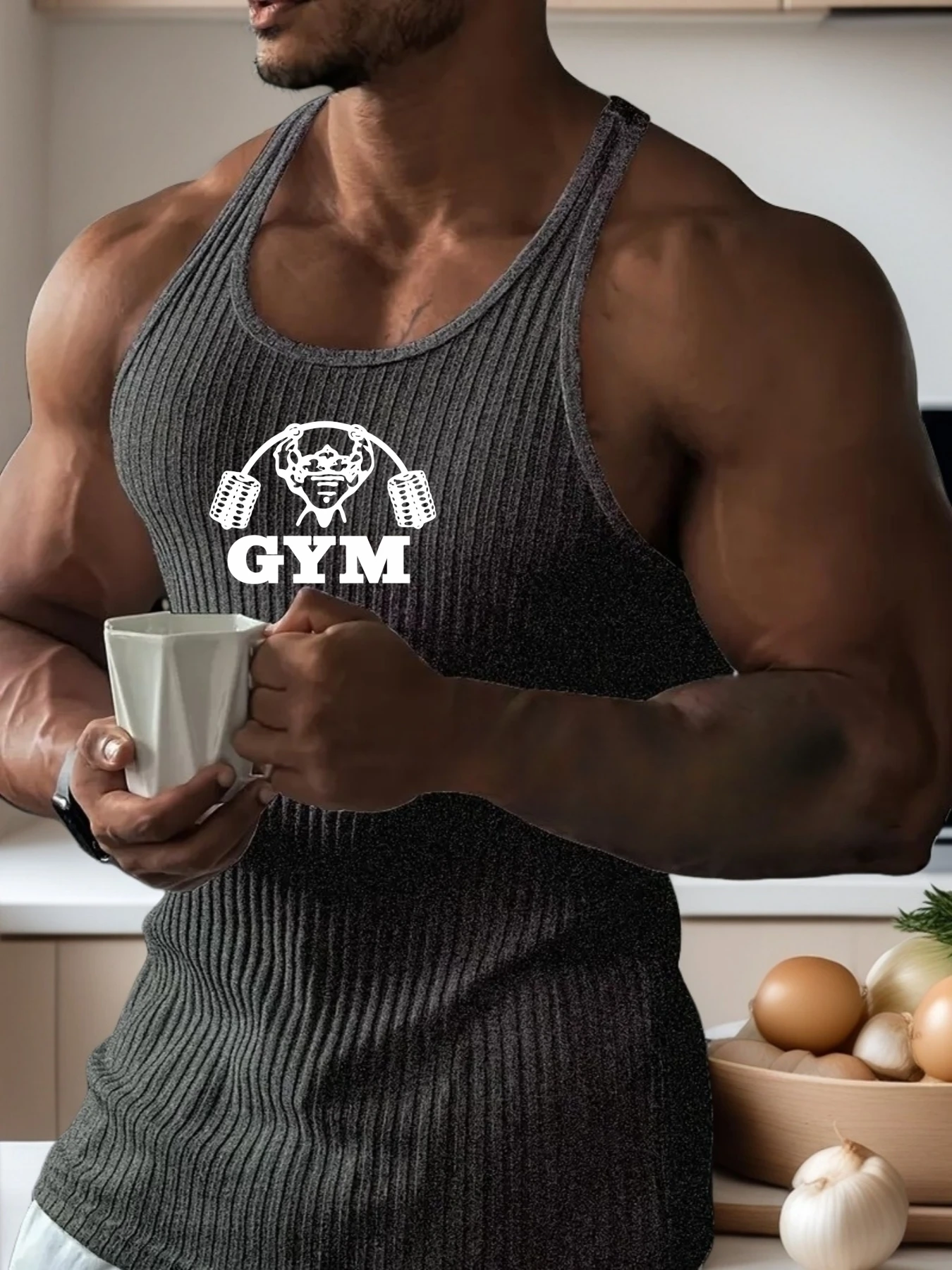 New summer men's vest striped men's sports vest underwear bodybuilding clothes gym vest men's fitness sleeveless shirt