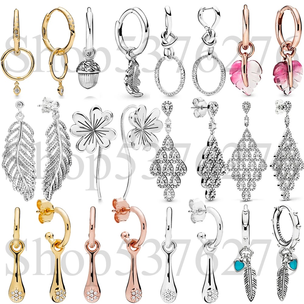 

925 Sterling Silver Light As A Feather Cascading Glamour Teardrop Chandelier Fashion Dangle Earrings For Women Gift DIY Jewelry