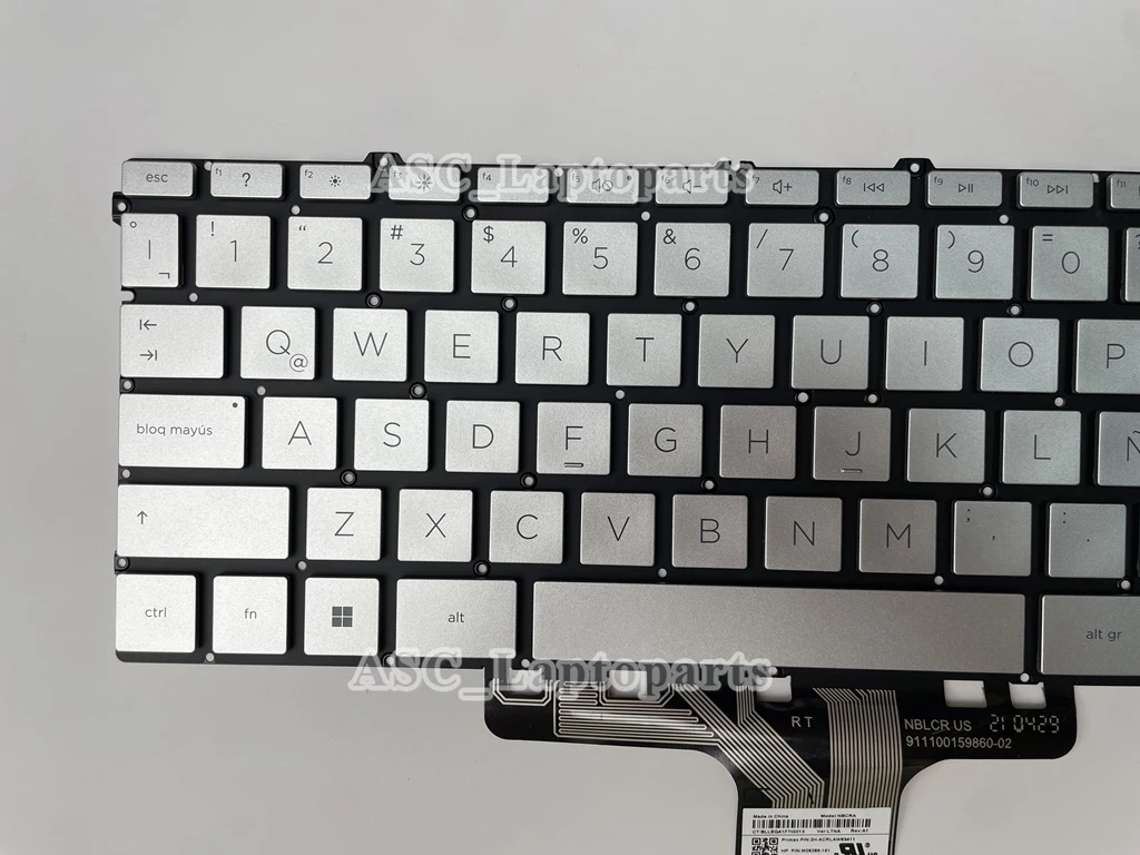 New Latin Spanish Teclado Keyboard for HP Pavilion X360 14-dy 14-dy0000 14-dy1000 14-dy2000 Silver without BACKLIT, no Frame