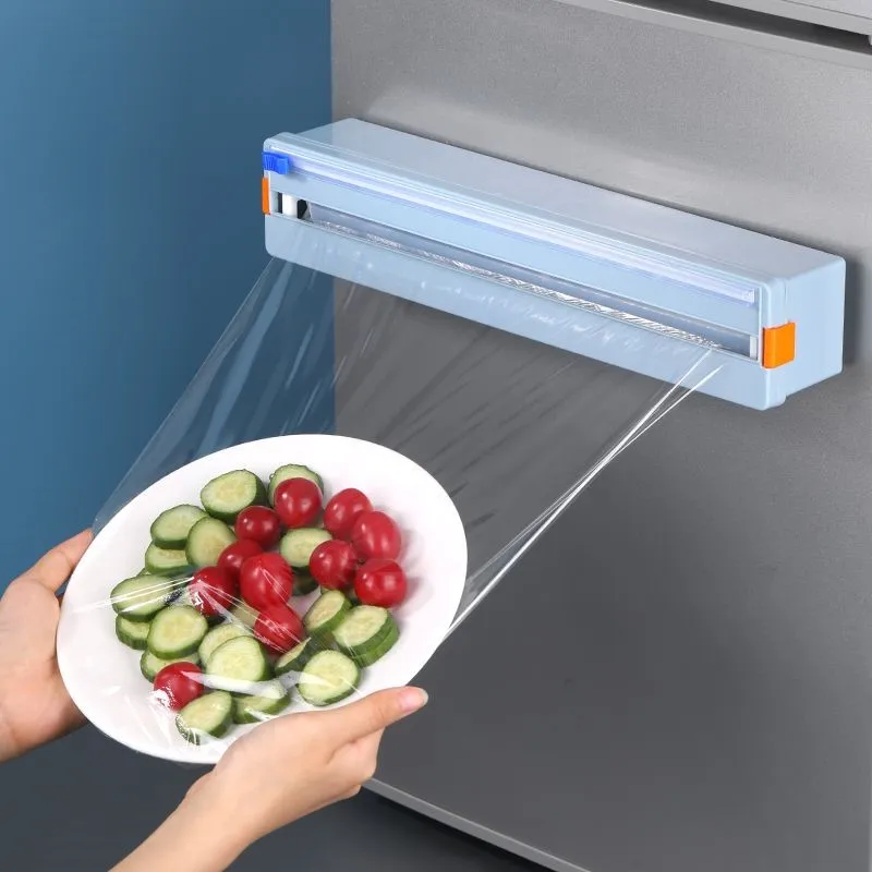 

Food Grade Cling Film Cutter ABS Anti Drop Magnetic Suction Thickened Hidden Sliding Cutting Box For Kitchen Cling Film BoxZG222