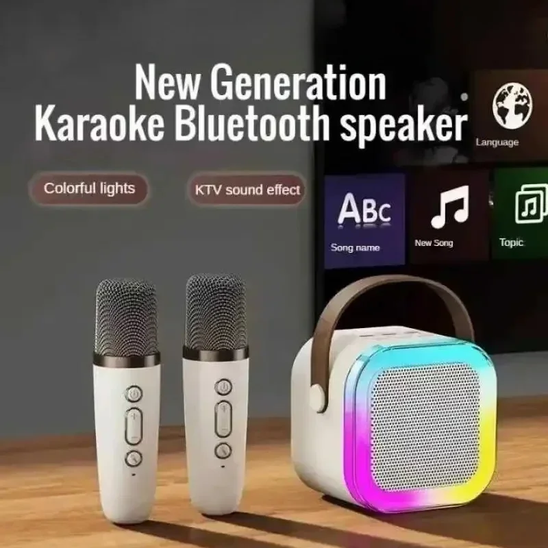 

Bluetooth K12 Karaoke Machine Portable 5.3 Pa Speaker System With 1-2 Wireless Microphone Family Singing Children Gift