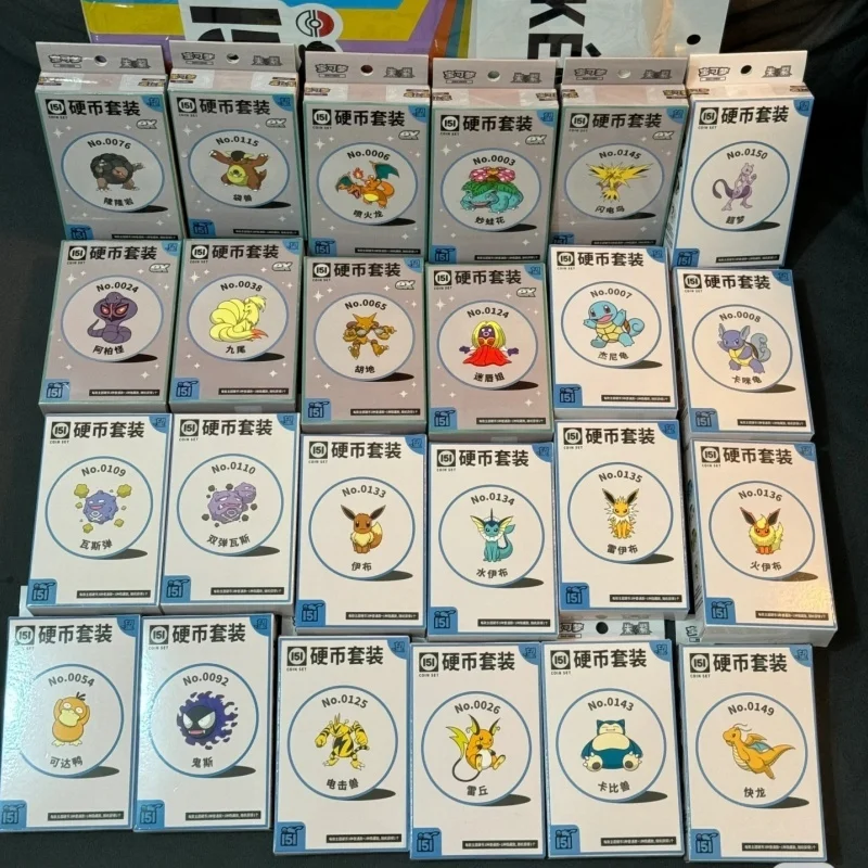 

New Original Genuine Trading Ptcg Cards Collected 151 Coin Set Gift Box Zhu&Purple Simplified Chinese Collectible Cards Custom
