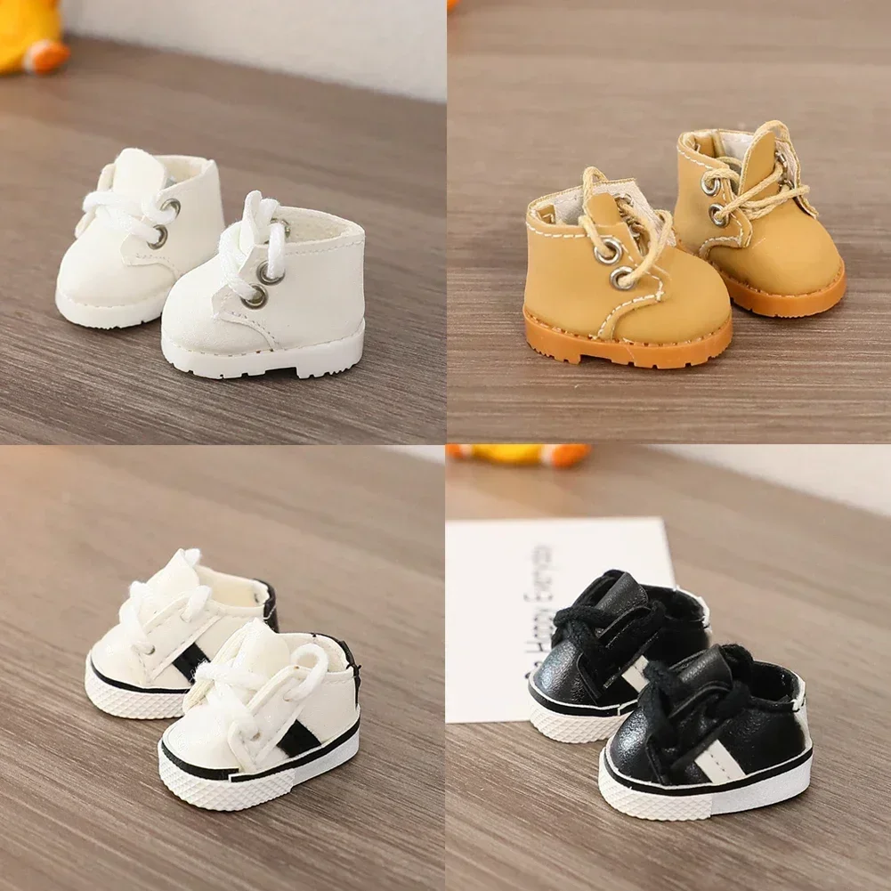 For Labubu Little Leather Boots for 15/17cm Vinyl Dolls - Multi Color Fashion Shoes Wearing Accessories