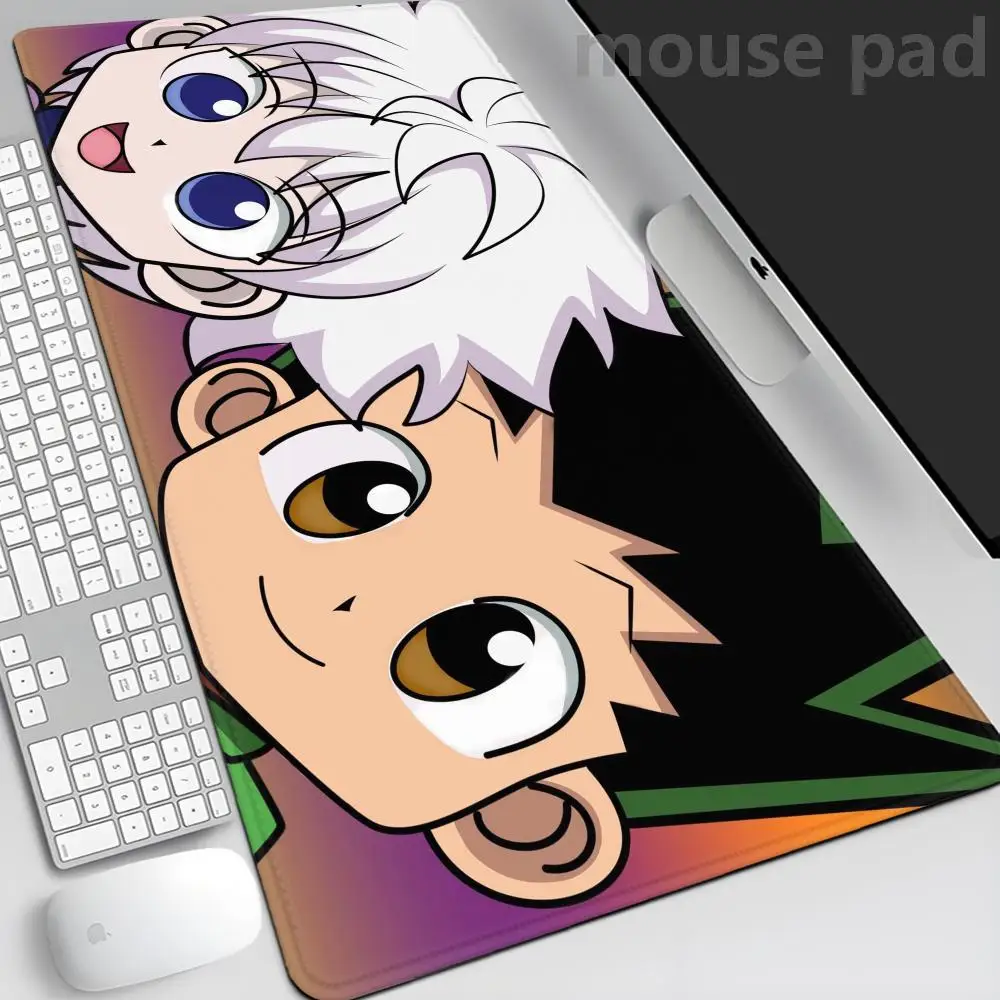 

XXL Anime Office Gamer Keyboard Desk Mat Hunter x Hunter Large HD Mouse Pad Non-Slip Laptop Mousepad Gaming Accessories
