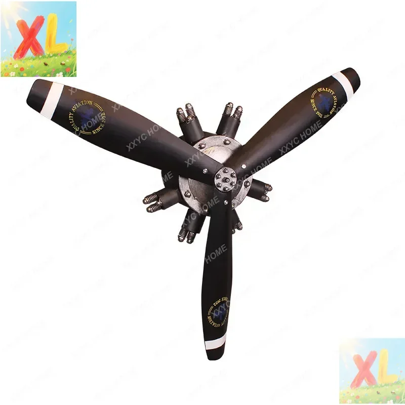 Big Retro Airplane Propeller Metal Wall Hanging Decoration Metal Crafts Cafe Restaurant Bar Home Decor Wall Hang Kids Decor Gift