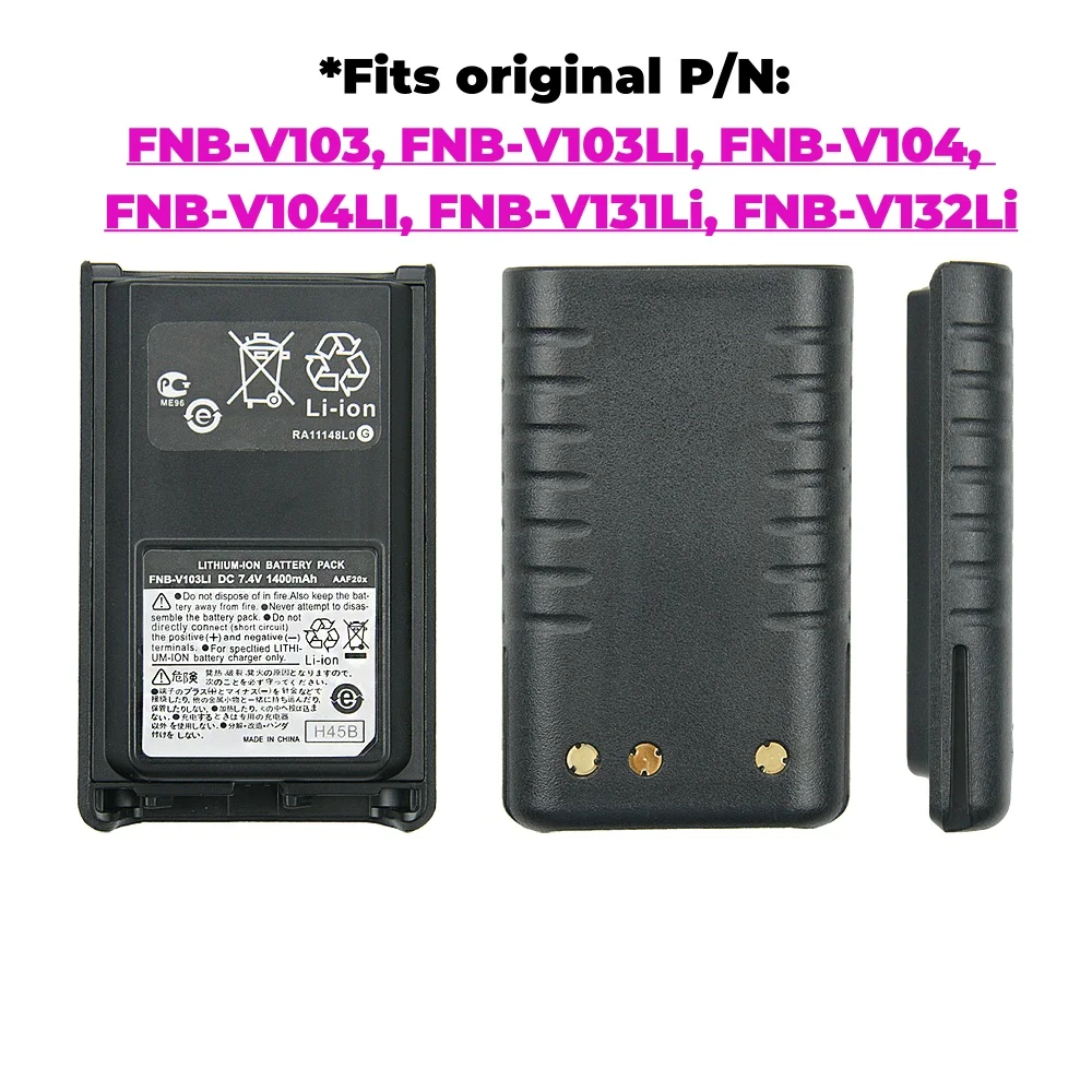 FNB-V103LI batteria agli ioni di litio per Vertex VX-228 VX-230 VX-231 VX-231L VX-234 Radio bidirezionale FNB-V104LI FNB-V131Li batteria di ricambio