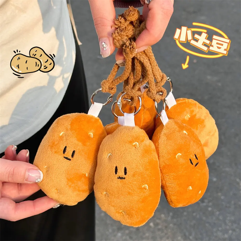 

Cute Potato Plush Key Chain Cartoon Potato Plush Doll Pendant Student Creative Bag Charms Decoration